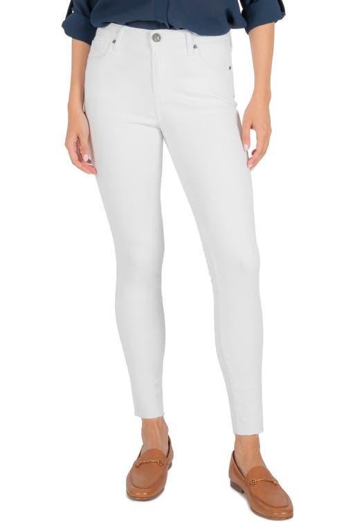 KUT from the Kloth Connie High-Rise Ankle Skinny Jeans (Optic White) Women's Jeans Product Image