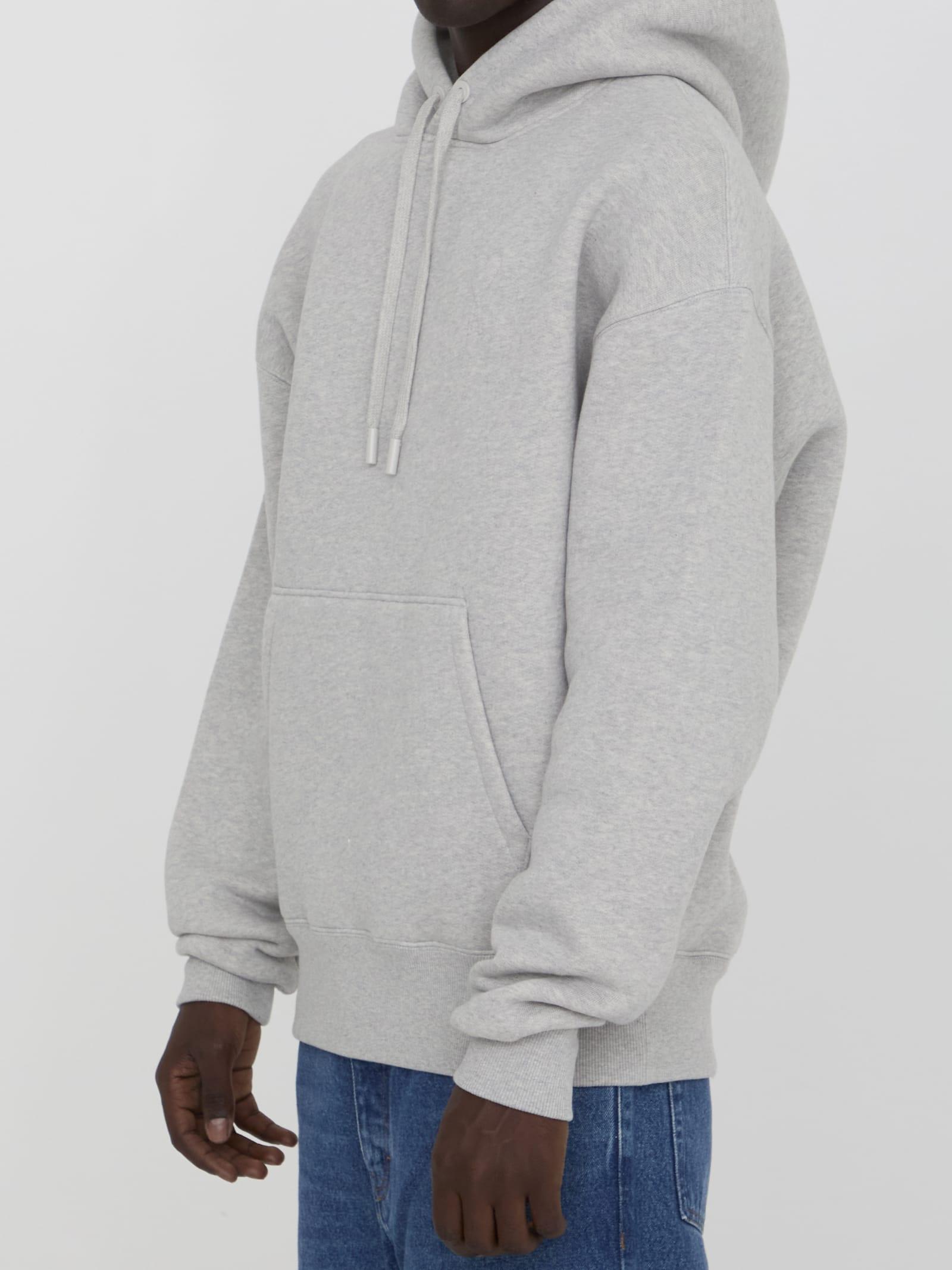 AMI ALEXANDRE MATTIUSSI De Coeur Hoodie In Grey Product Image