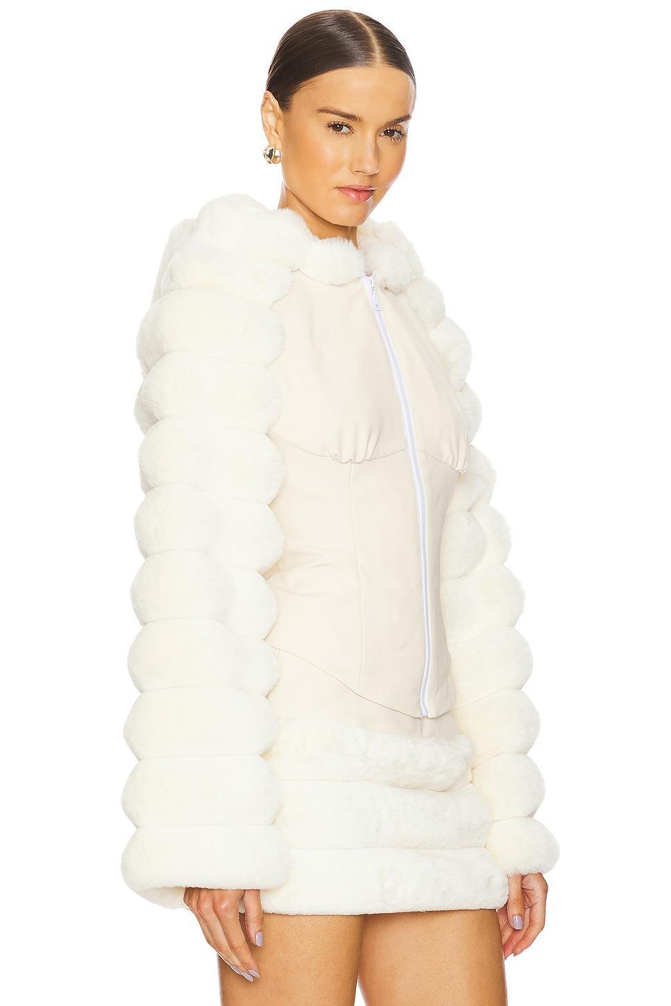 Faux Fur Hooded Jacket Kim Shui Product Image