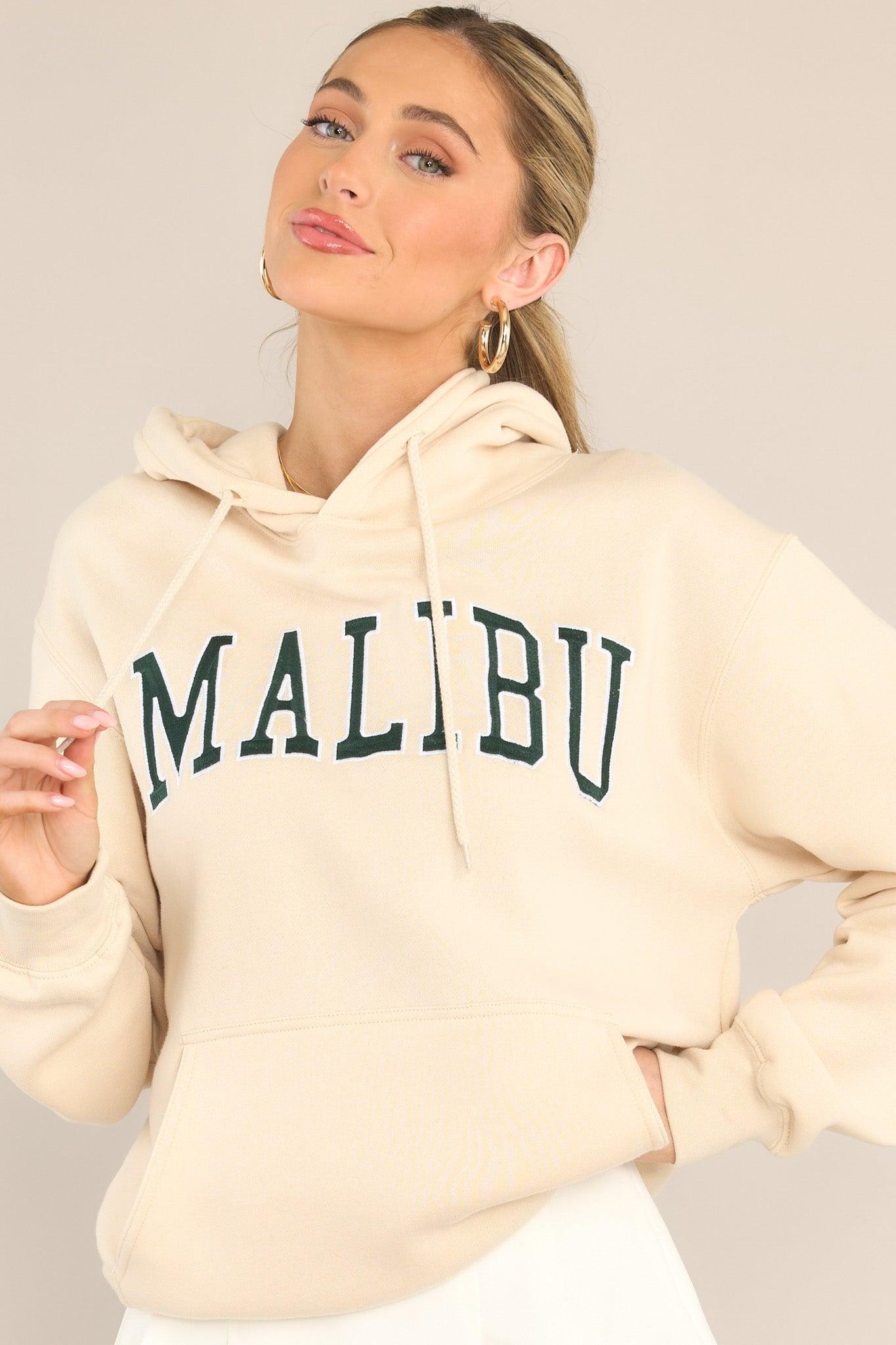 The Surfside Natural Malibu Hoodie White Product Image