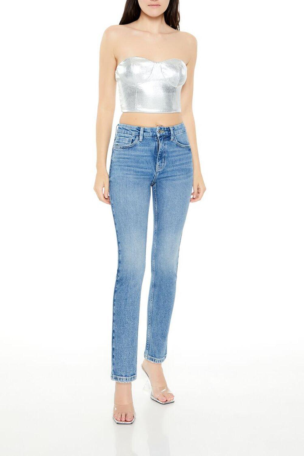 Metallic Bustier Tube Top | Forever 21 Product Image