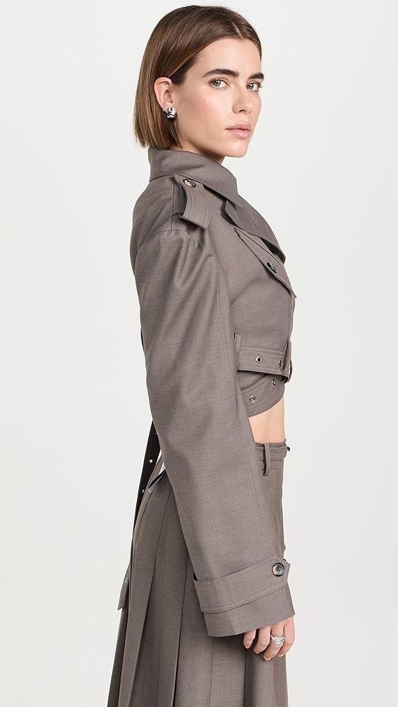 ROKH Cross Belt Detail Cropped Jacket | Shopbop Product Image