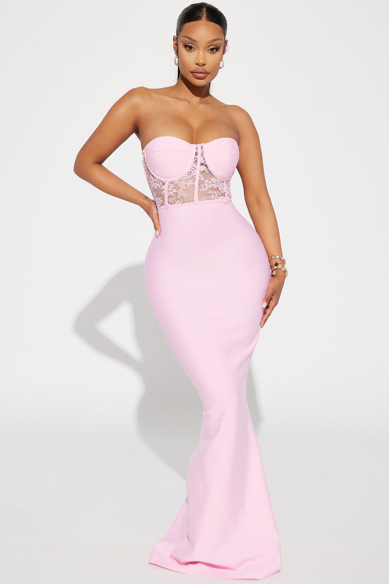 Janie Bandage Gown - Pink Product Image