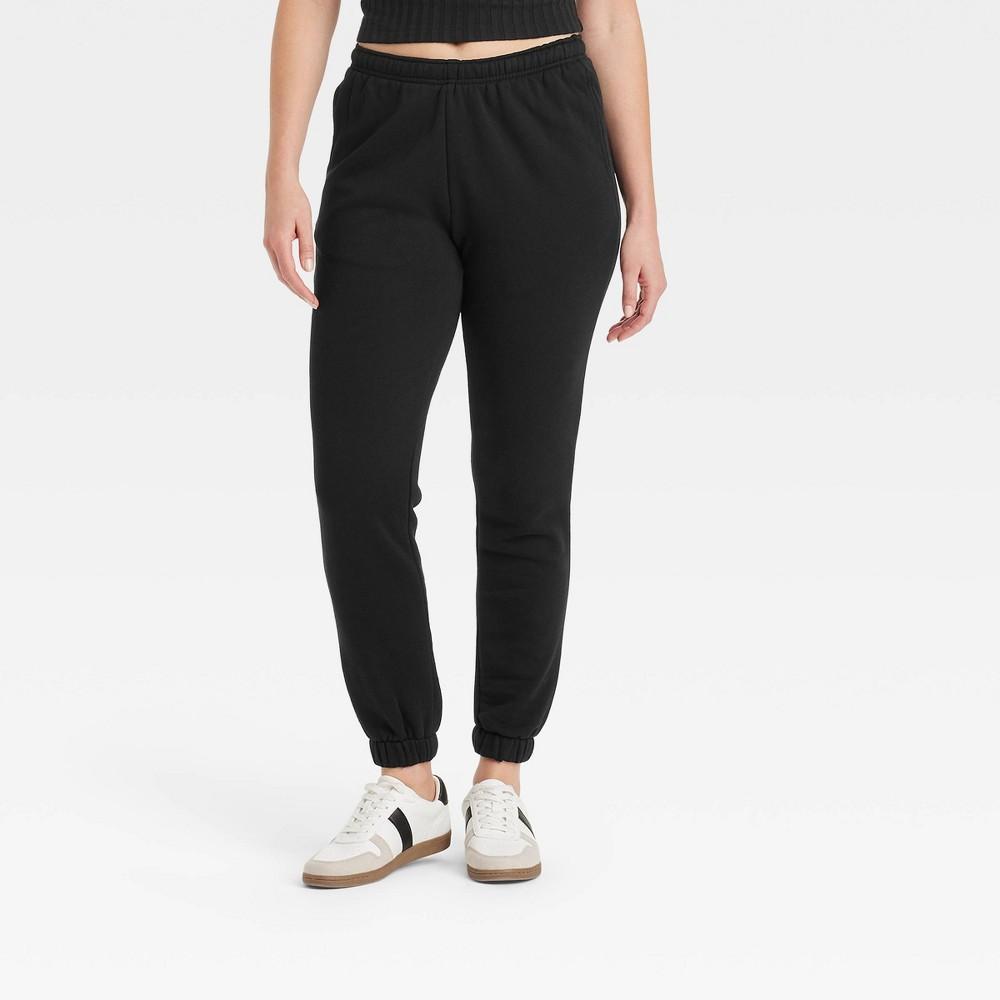 Womens Leisure Studio Mid-Rise Essential Joggers - Universal Thread Black XS Product Image