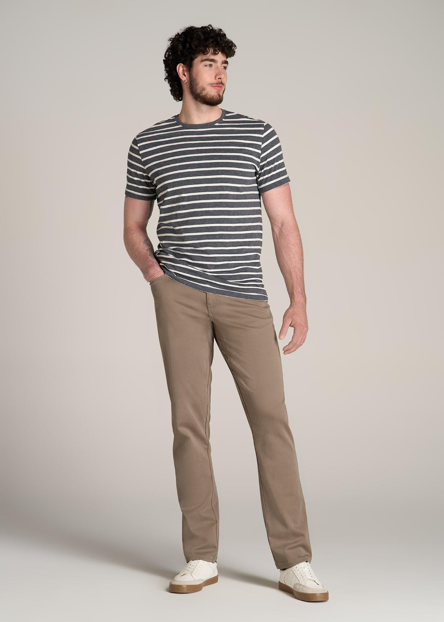 Everyday Comfort 5-Pocket TAPERED-FIT Pant for Tall Men in Dark Sand Product Image