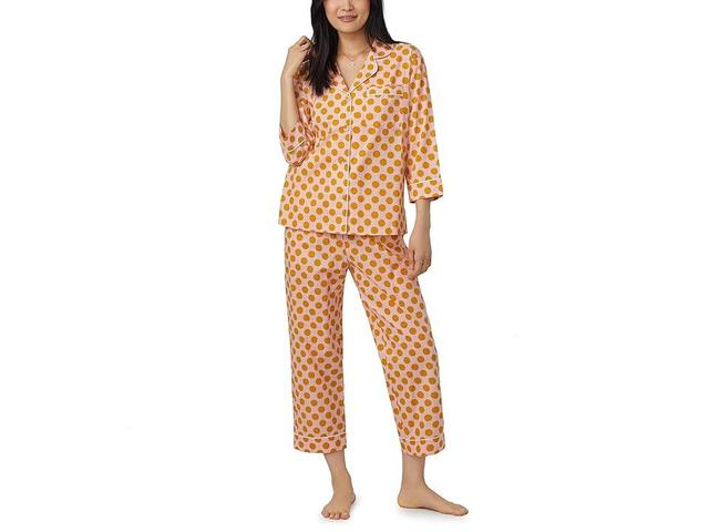 Bedhead PJs 3/4 Sleeve Cropped PJ Set (Call Button) Women's Pajama Sets Product Image