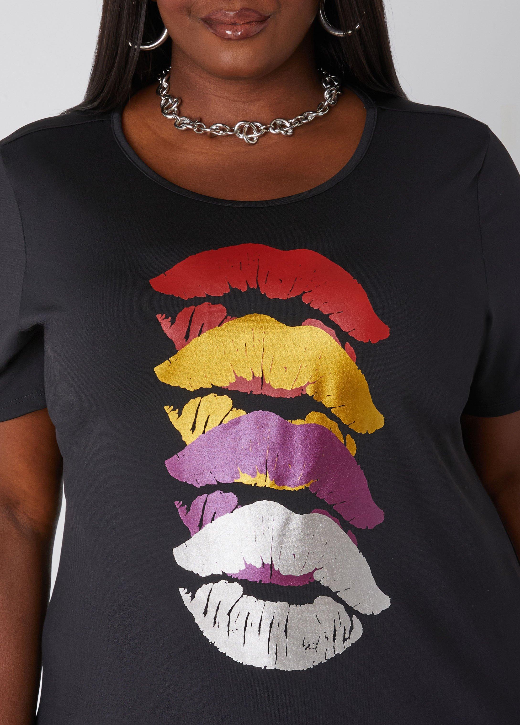 Metallic Lips Graphic Tee Product Image