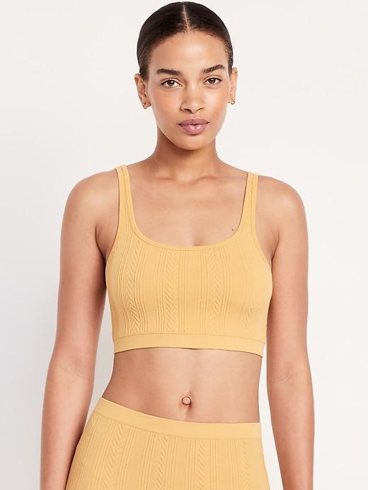 Seamless Cable-Knit Bralette Product Image