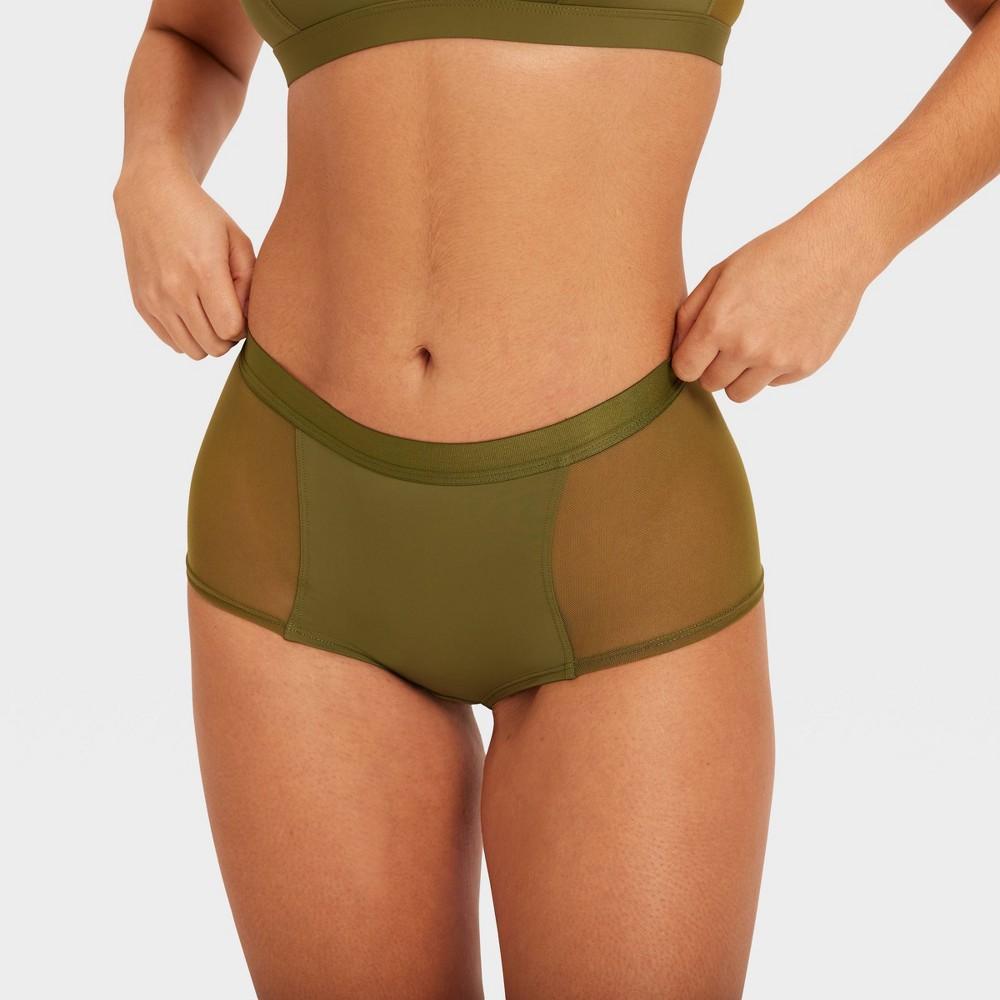 Parade Re:Play Womens Boy Shorts - Olive M Product Image