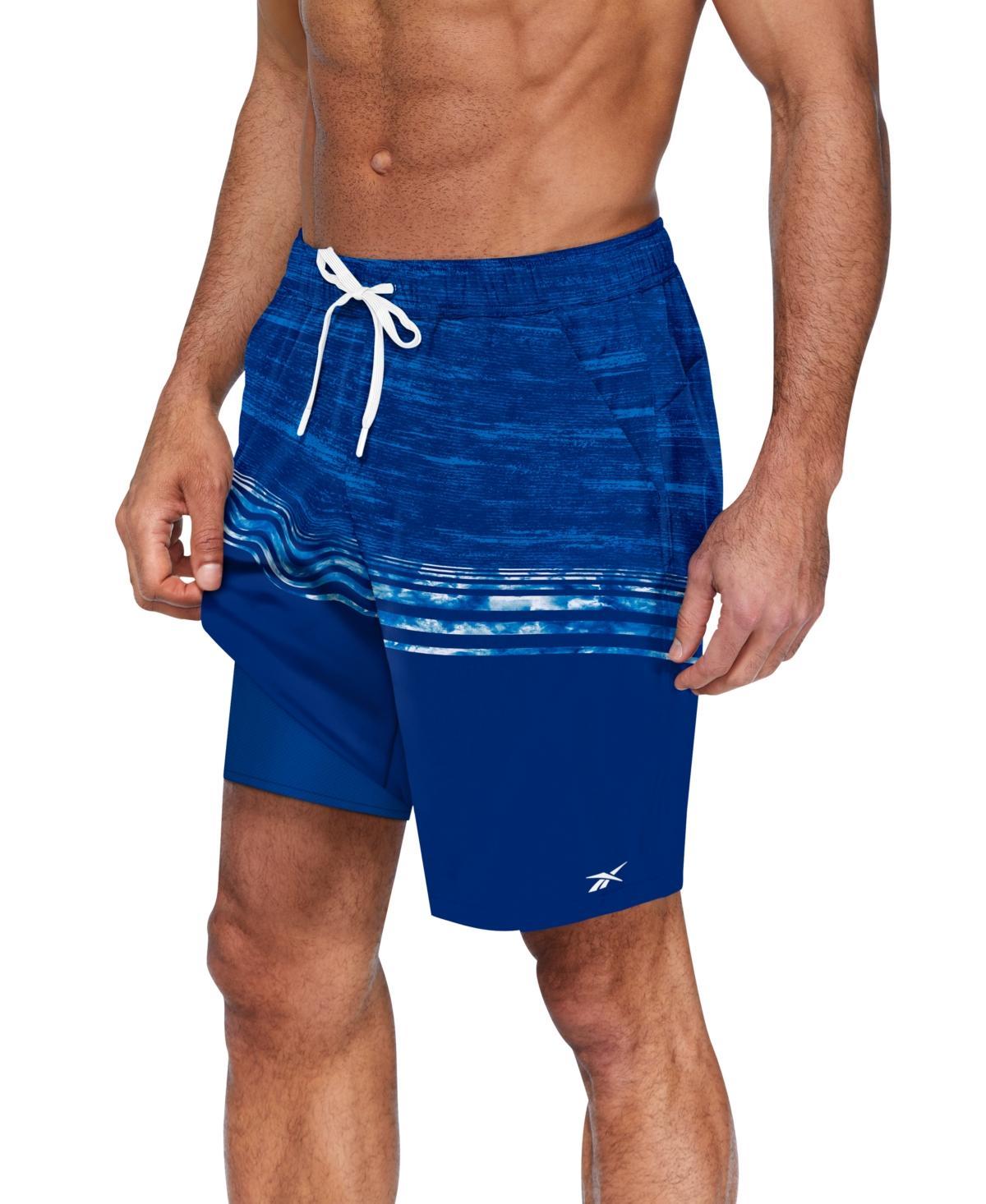 Reebok Mens Quick-Dry Distressed Heather Core Valley 7 Swim Trunks Product Image