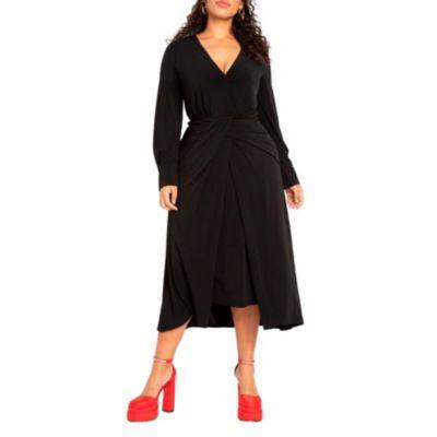 Plus Size Twist Detail Knot Dress Product Image