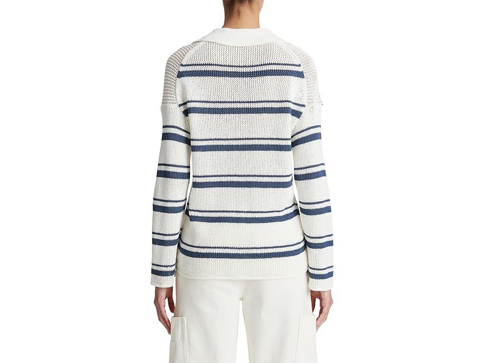 Vince Variegated Stripe Cotton Sweater Product Image