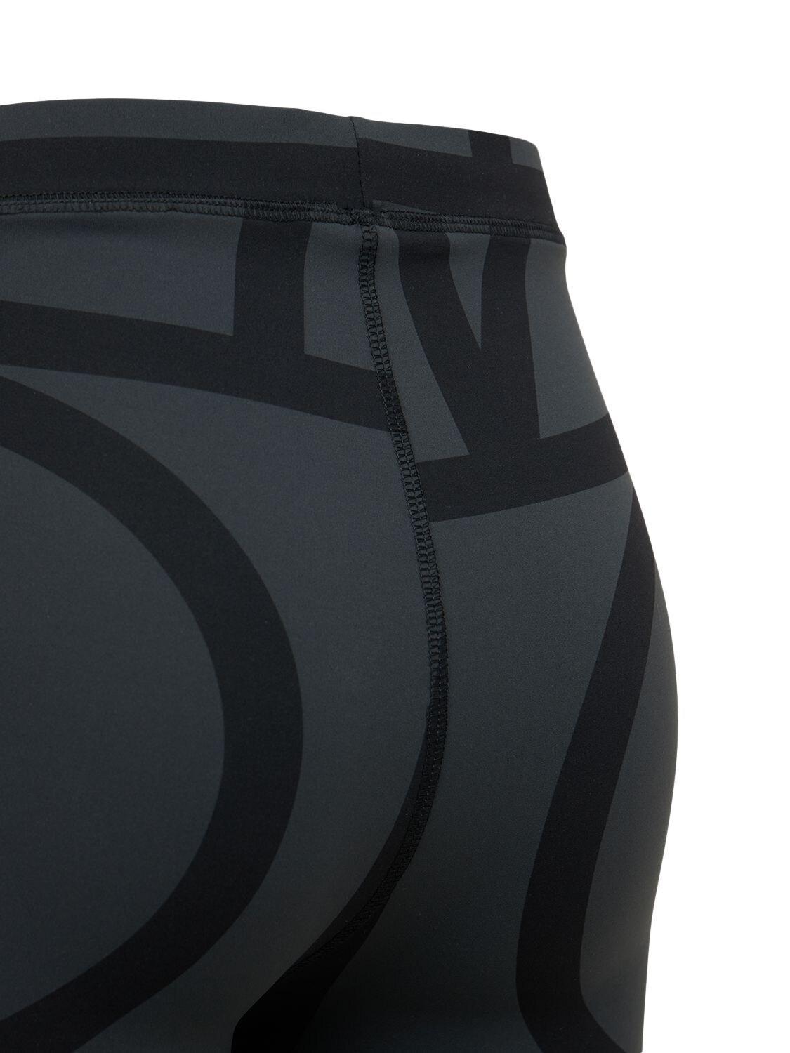 Monogram Recycled Tech Leggings In Black Product Image