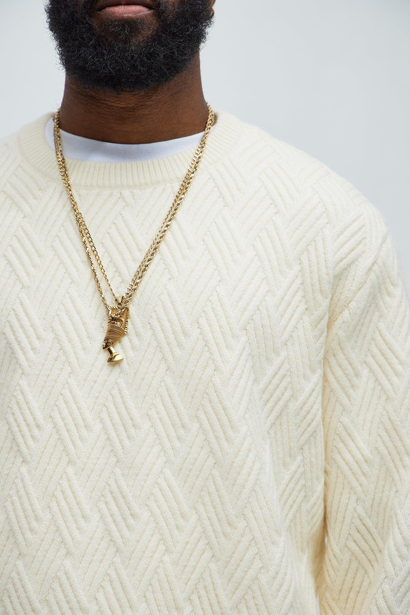 That Stuff Crewneck Sweater - Cream Product Image