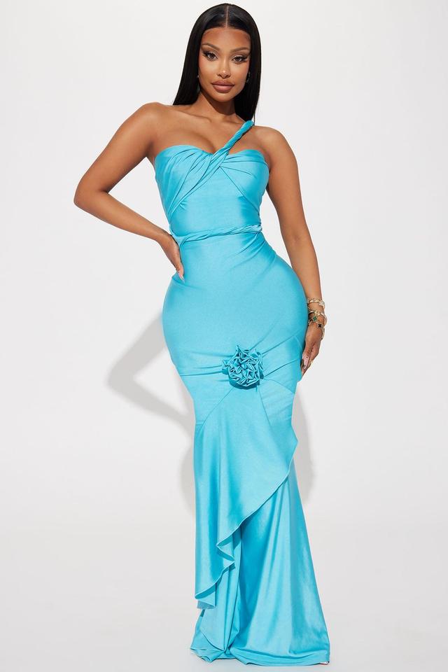 Twisted Up Maxi Dress - Blue Product Image