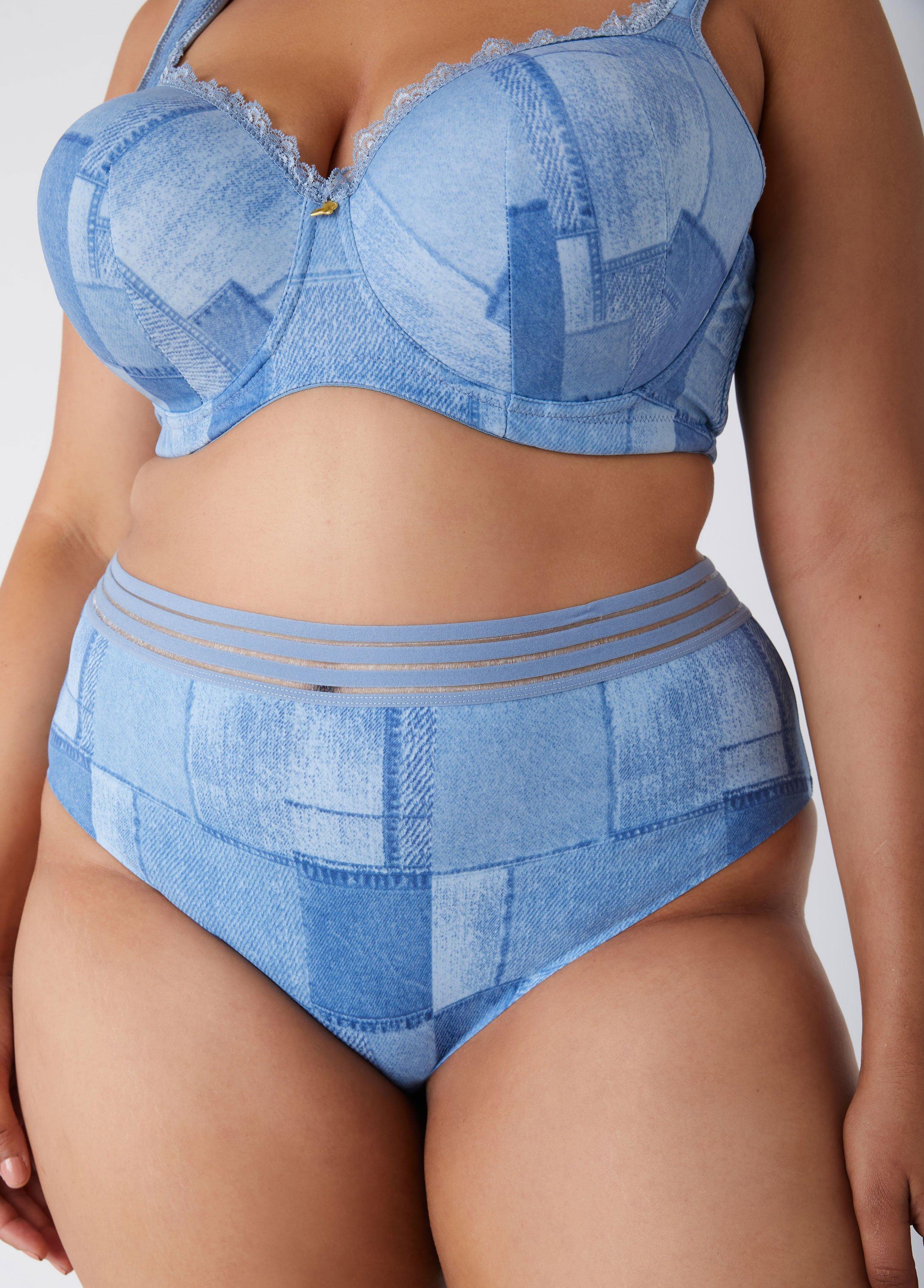 Denim Sheer Waist Brief Panty Product Image