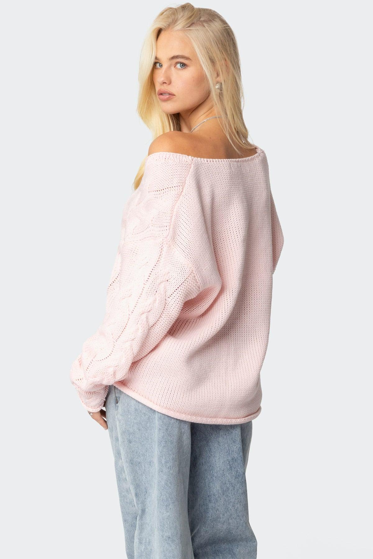 Inga Oversized Cable Knit Sweater Product Image