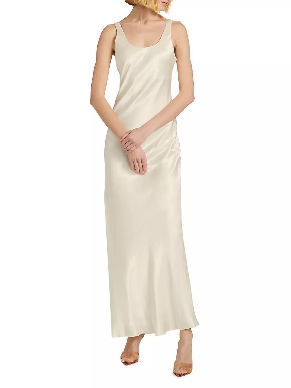 Adelyn Satin Bias-Cut Dress Product Image