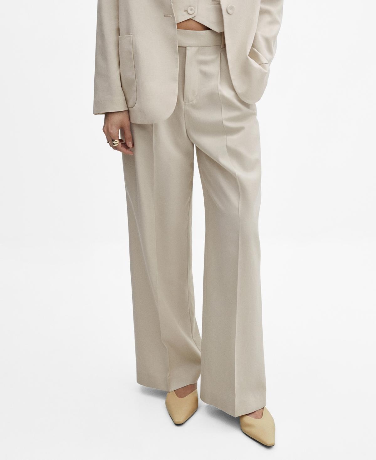 Mango Womens Pleated Suit Pants product image