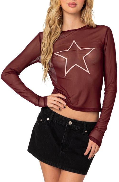 Womens Stargaze sheer mesh top Product Image