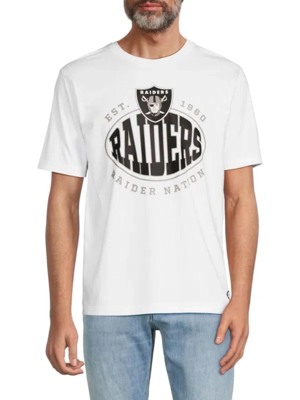 HUGO BOSS Boss X Nfl Stretch-cotton T-shirt With Collaborative Branding In Raiders product image