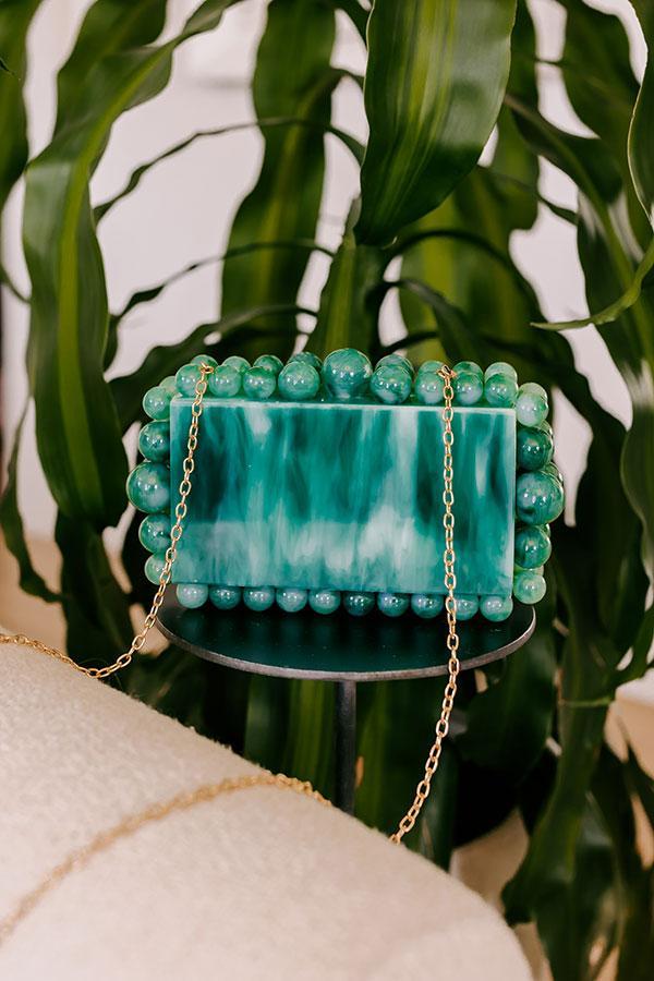 Cava Acrylic Clutch in Jade Product Image