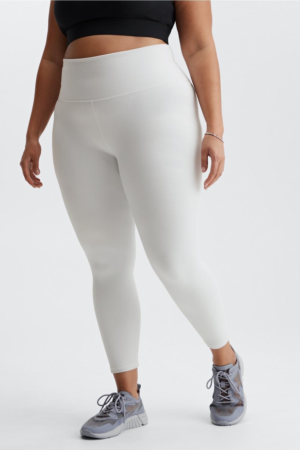 Fabletics Define High-Waisted 7/8 Legging Womens Soft Grey plus Size 1X Product Image