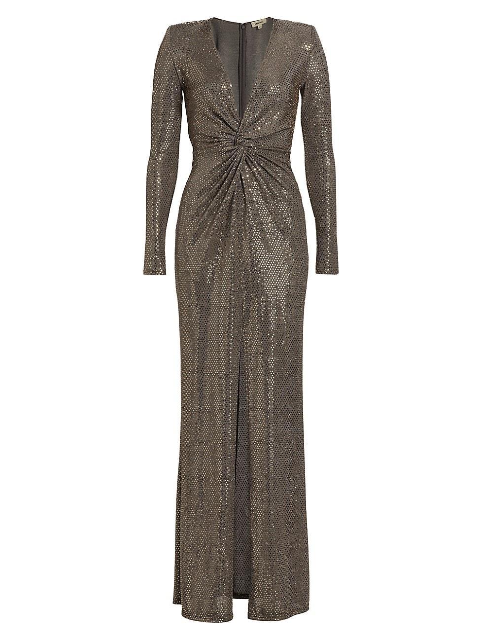 Womens Rosetta Metallic Maxi Dress Product Image