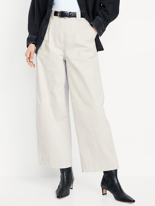 Extra High-Waisted Barrel Wide-Leg Pants Product Image