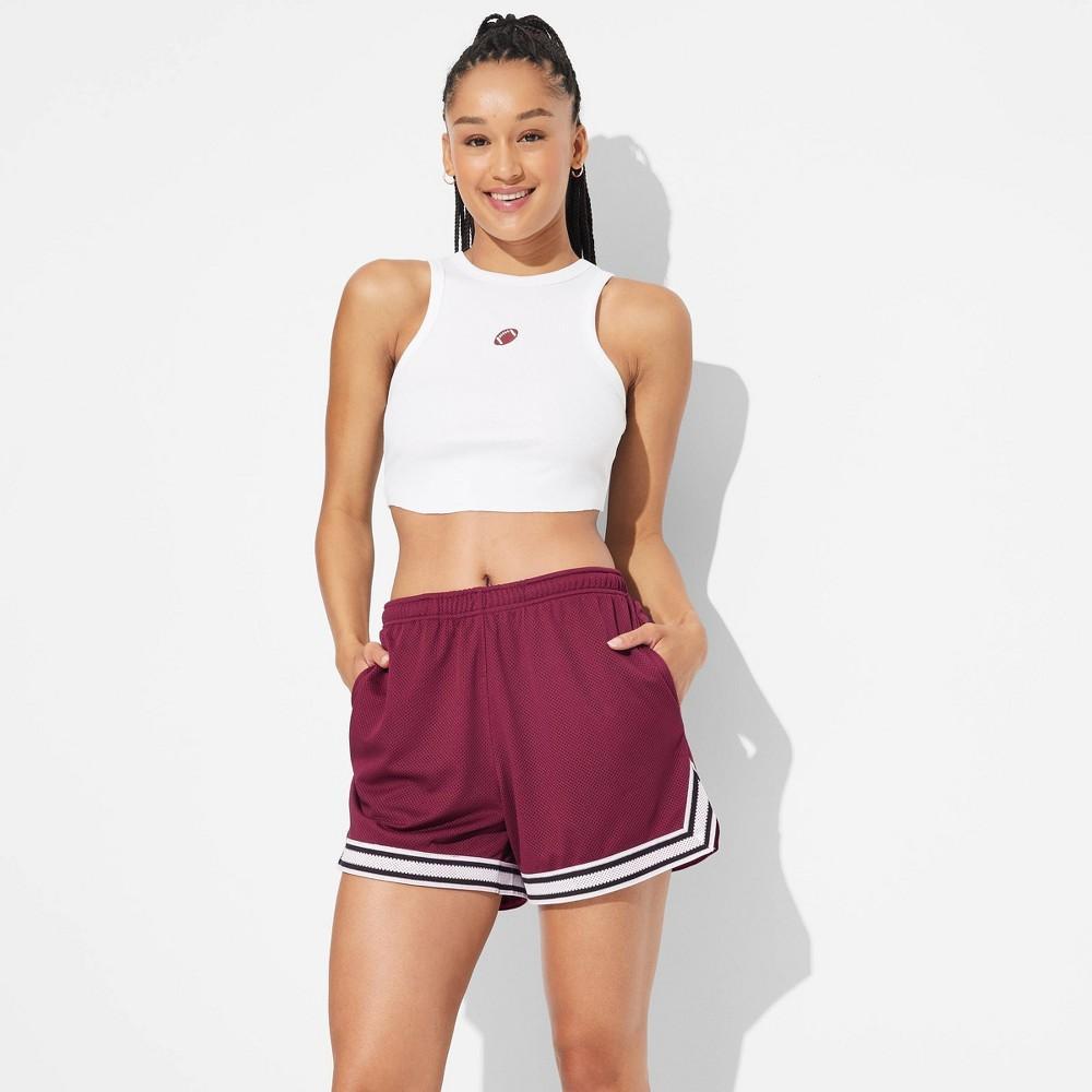 Womens Game Day Mid-Rise Basketball Shorts - Wild Fable Maroon L Product Image