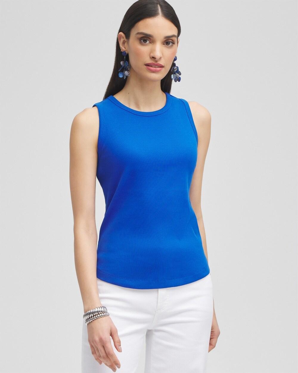 Chico's Women's Ribbed High Neck Tank Top Product Image