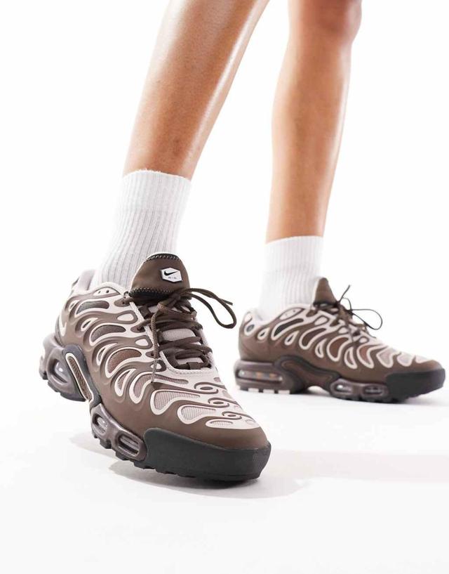 Nike Air Max Plus Drift sneakers in brown and off white  Product Image