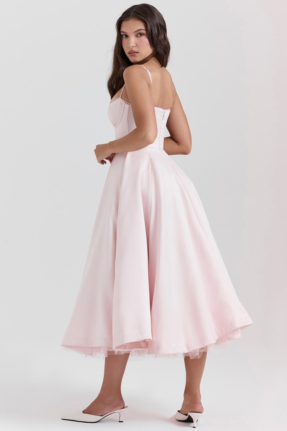 Mademoiselle Ballerina Pink Midi Dress Product Image