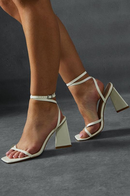 Leather Look Barely There Block Heels product image