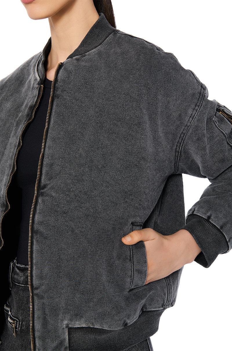 WORK HARD WASHED BOMBER JACKET Product Image