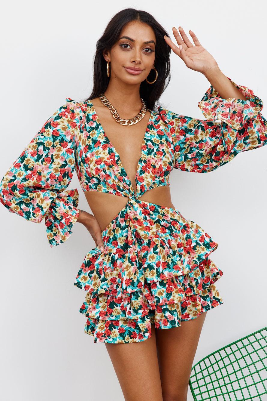 Funfetti Vibes Romper Floral Product Image