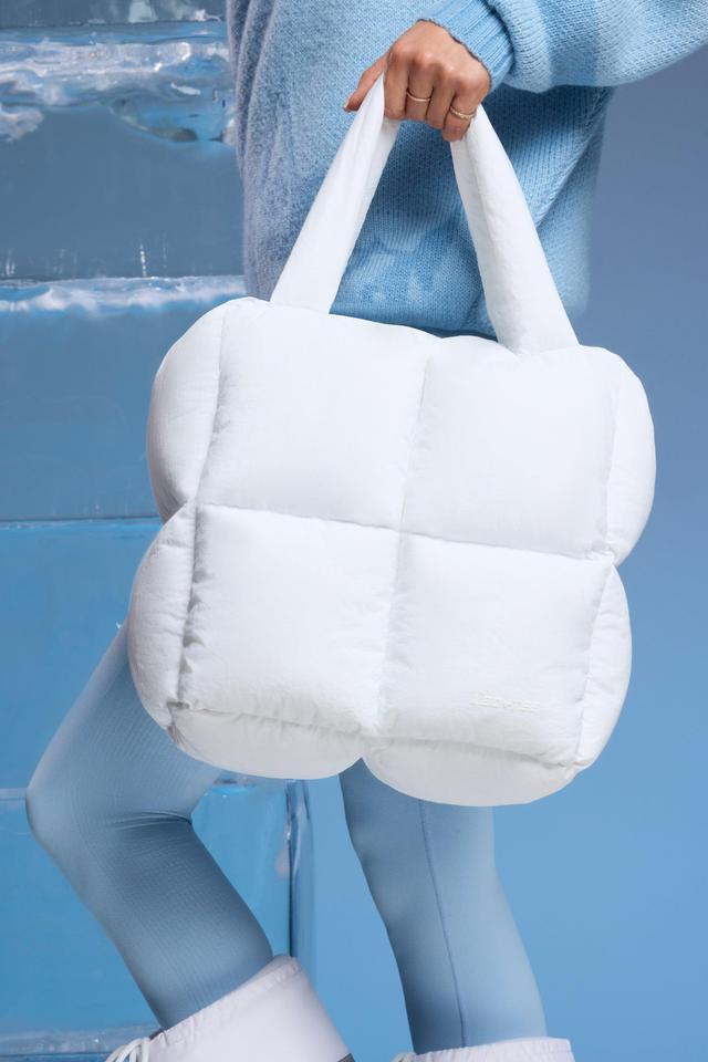 Quilted Puffer Bag in White Product Image