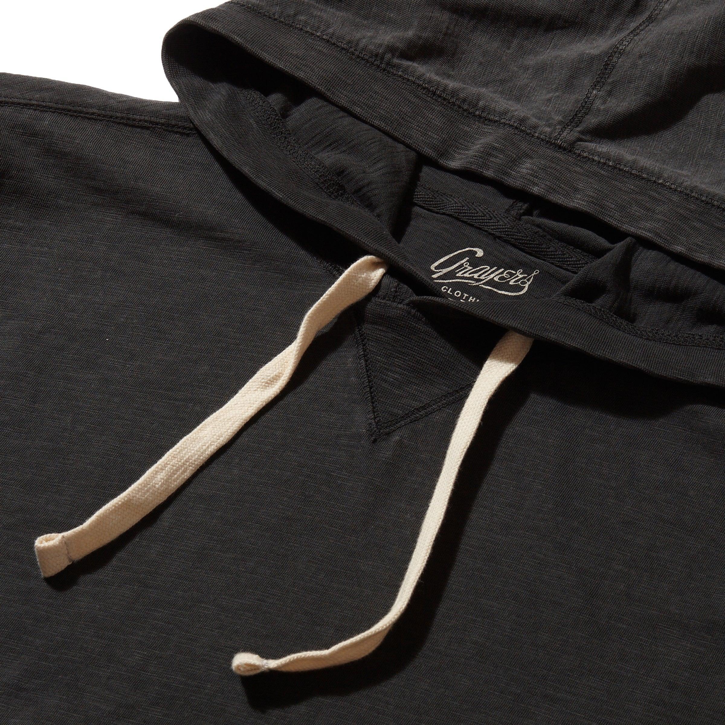 Hewitt Garment Dyed Hoodie - Washed Black Product Image