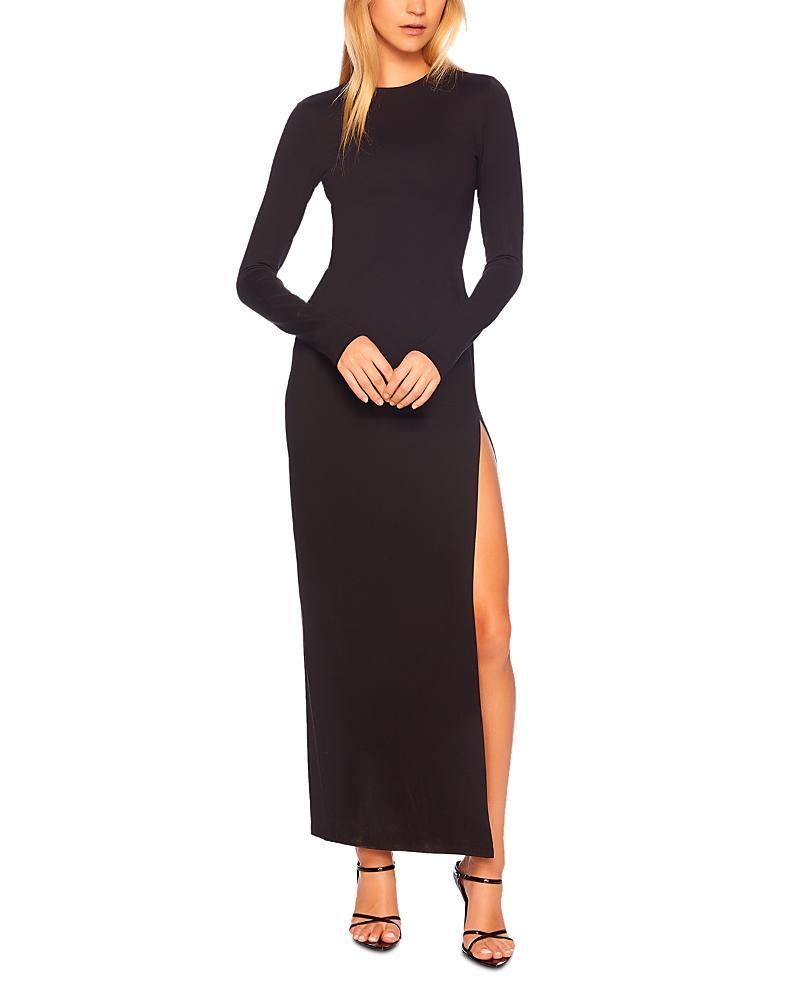 Susana Monaco Slit Hem Long Sleeve Maxi Dress Product Image