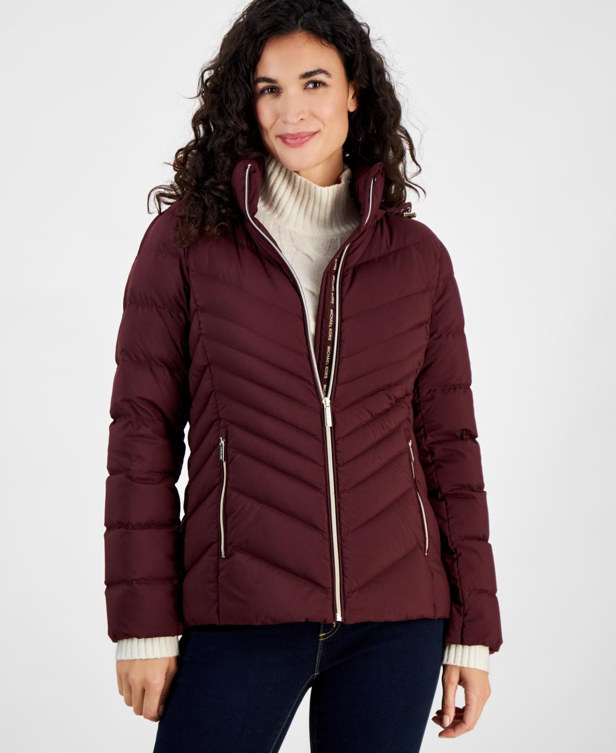 Michael Michael Kors Womens Hooded Packable Down Puffer Coat, Created for Macys Product Image