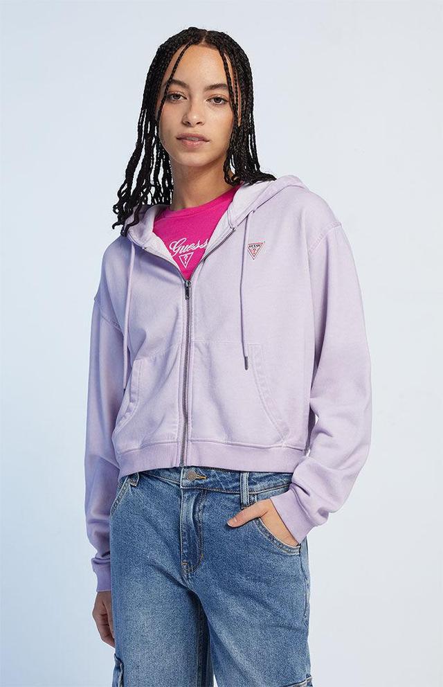 GUESS Originals Womens Classic Logo Hoodie - Purple size Medium Product Image