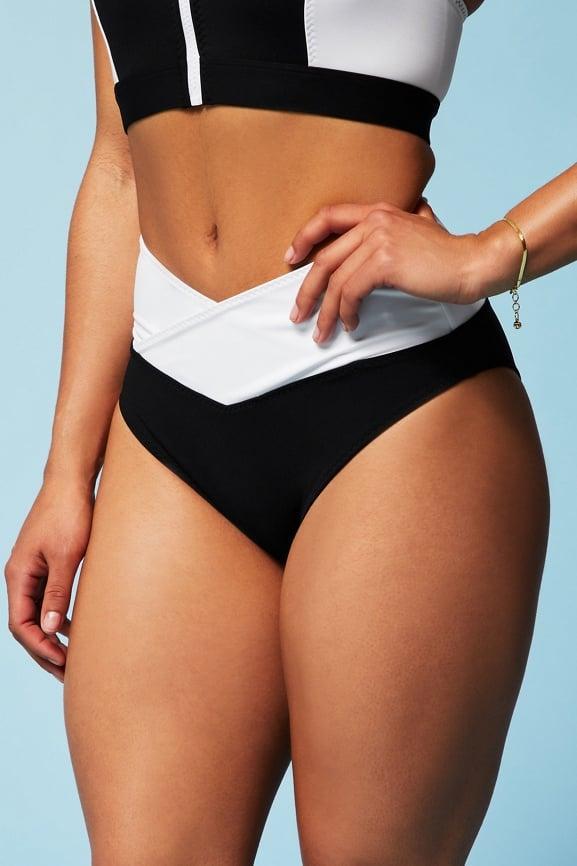 High-Waisted Cross Over Swim Bottom Product Image