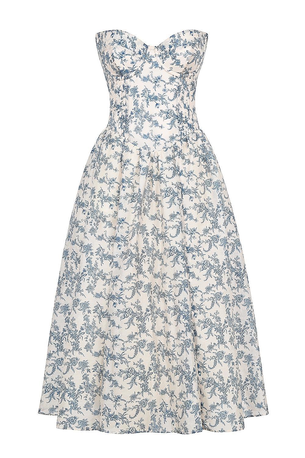 Bennett English Porcelain Print Strapless Sundress Product Image