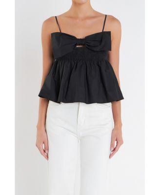 Women's Bow Peplum Top Product Image