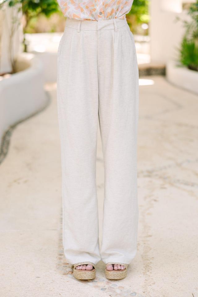 Just Dreaming Sand Linen Pants Female Product Image