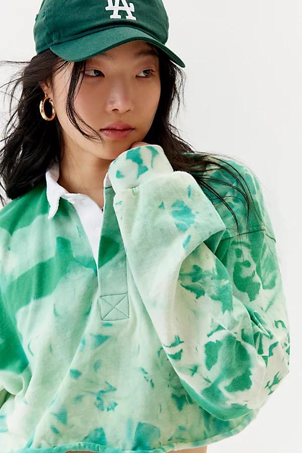 Urban Renewal Remade Bleached Cropped Rugby Shirt Womens at Urban Outfitters Product Image