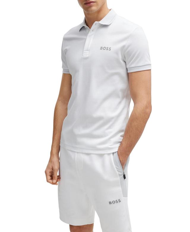 Mens Interlock-Cotton Slim-Fit Polo T-Shirt Product Image