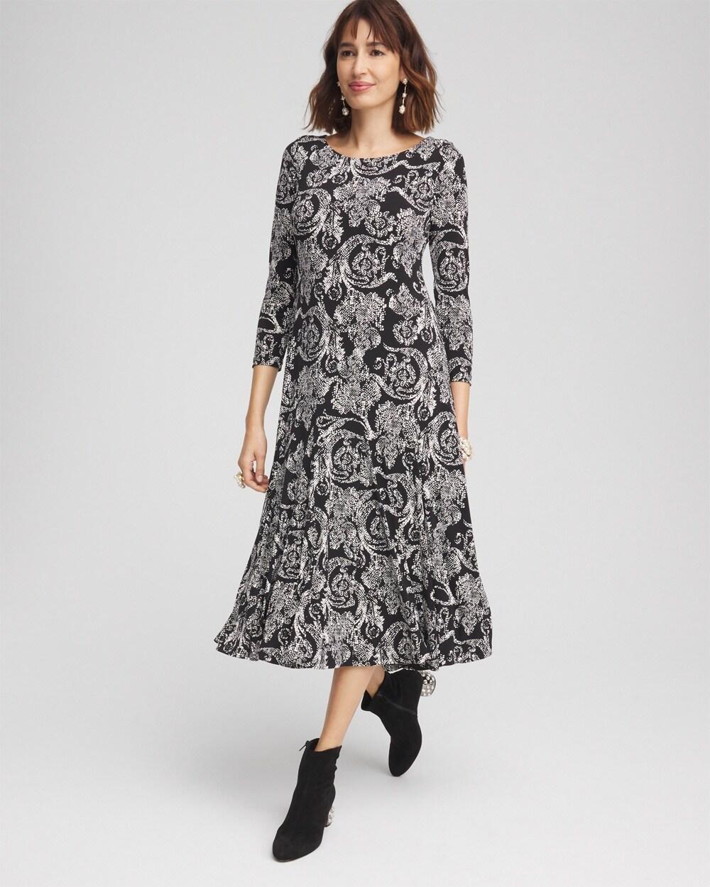 Women's Swirl Print Midi Dress Product Image