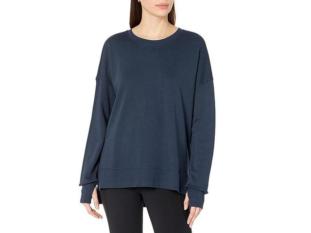 Sweaty Betty After Class Longline Sweatshirt Blue) Women's Clothing Product Image