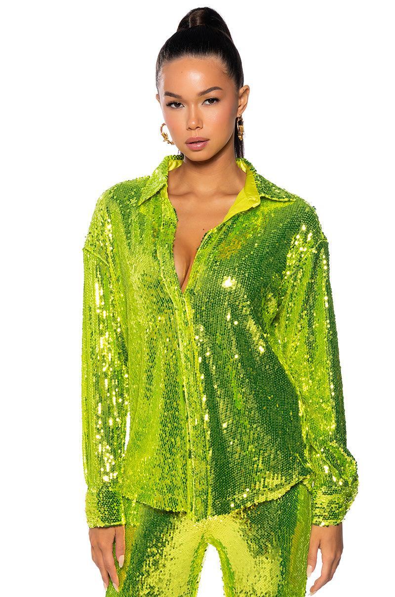 LIMEADE DREAMING SEQUIN SHIRT Product Image